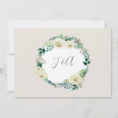 アラバ素朴スターモダンバラユーカリリース 招待状 (裏面)