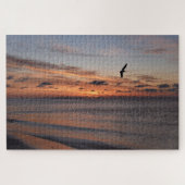 アラバ飛んでいるマ州ドーフィン島サンライズのペリカン ジグソーパズル (横)