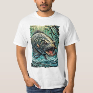 アラパイマ・ギガス モンスター・フィッシュ フォー エクストリーム・フィッシャーマン Tシャツ