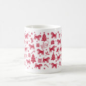 アラパハブルーブラッドブルドッグクリスマスデザイン コーヒーマグカップ (中央)