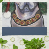 アラパハブルーブラッドブルドッグ キッチンタオル (折り畳み)