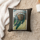 アラパホー族のインディアンの酋長PortraitColorado クッション (ブランケット)