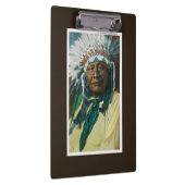 アラパホー族のインディアンの酋長PortraitColorado クリップボード (右)