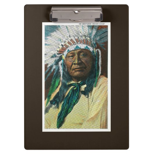 アラパホー族のインディアンの酋長PortraitColorado クリップボード (正面)