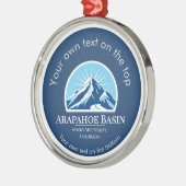 アラパホー盆地コロラドのスキーメダル メタルオーナメント (左)