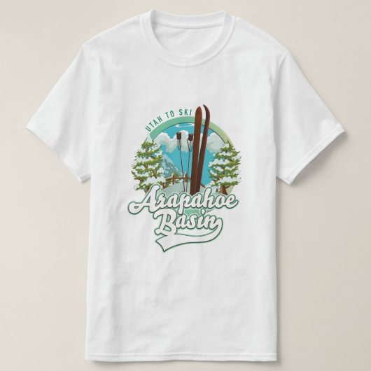 アラパホー盆地ユタのスキーロゴ Tシャツ (デザイン正面)