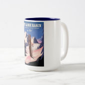 アラパホ盆地、ホワイトリバー国立森林スキー ツートーンマグカップ (正面右)