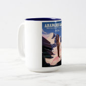 アラパホ盆地、ホワイトリバー国立森林スキー ツートーンマグカップ (正面左)