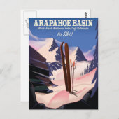 アラパホ盆地、ホワイトリバー国立森林スキー ポストカード (正面/裏面)