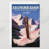 アラパホ盆地、ホワイトリバー国立森林スキー 便箋 (正面/裏面)
