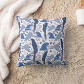 アラパロットブルースケッチトロピカルパ離れターン クッション (ブランケット)