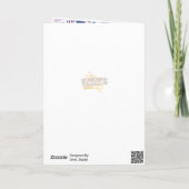 アラパロットブルー熱帯パタ離れーン誕生日 カード (裏面)