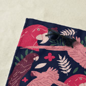 アラパロットレッドピンクスケッチトロピカルパタ離れーン ビーチタオル (インサイチュ)