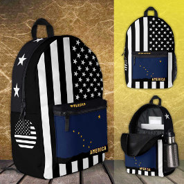 アラパーソナライズされたスカ国旗のバッグ、アメリカ国旗 プリントバックパック