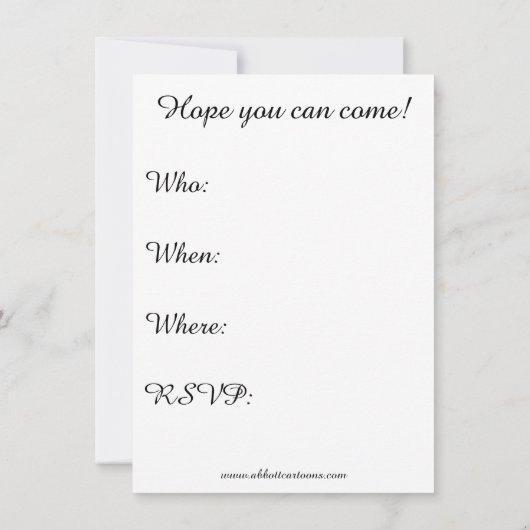 アラビおもしろいアンナイトパーティの招待状 招待状 (裏面)