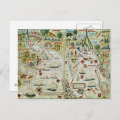 アラビアとインド、「ミラー・アトラス」から1519年 ポストカード (正面/裏面)