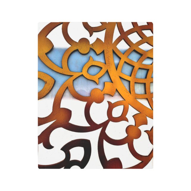 アラビアのゲートのデザイン メタルプリント (正面)