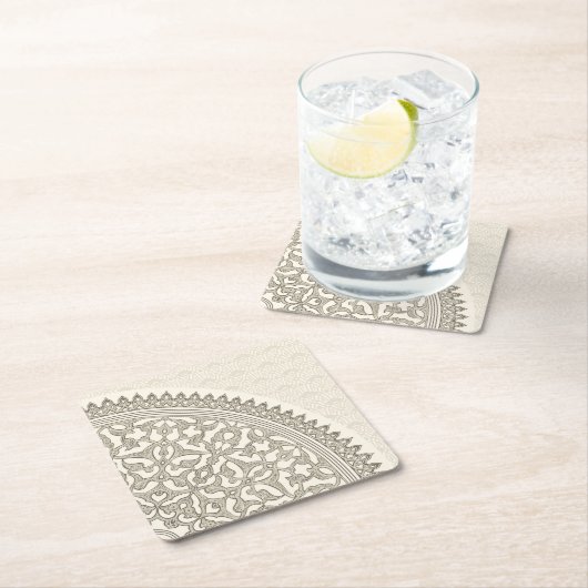 アラビアのスタイルのレース スクエアペーパーコースター (インサイチュ)