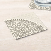 アラビアのスタイルのレース スクエアペーパーコースター (アングル)
