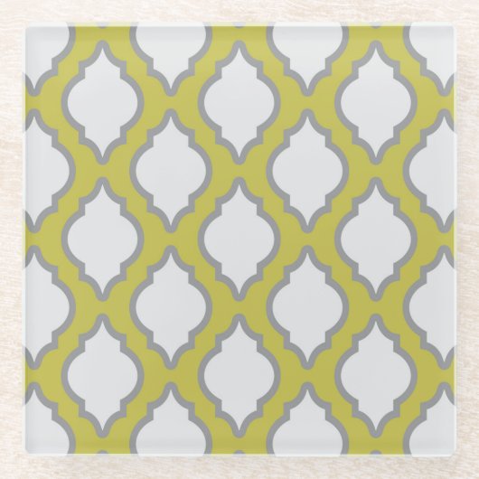 アラビアのスタイルパターン ガラスコースター (正面)