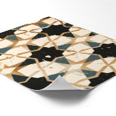 アラビアのタイル模様(濃色) ポスター (角)