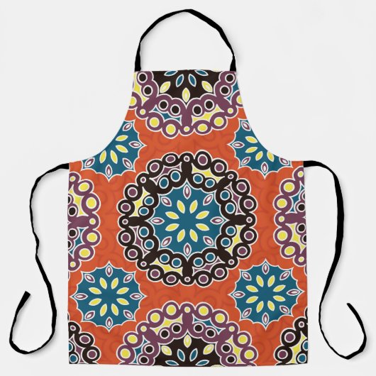 アラビアのタイル、ヴィンテージパッチワークのパターン。 エプロン (正面)