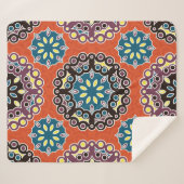 アラビアのタイル、ヴィンテージパッチワークのパターン。 シェルパブランケット (正面(横))