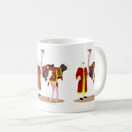 アラビアの原産の衣裳のだちょう コーヒーマグカップ (正面右)