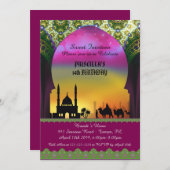 アラビアの夜,スイート·フィータース·バースデー·インビテーション 招待状 (正面/裏面)