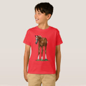 アラビアの子馬のフード付きの子供のスエットシャツ Tシャツ (正面フル)