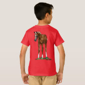 アラビアの子馬のフード付きの子供のスエットシャツ Tシャツ (裏面フル)