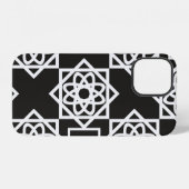 アラビアの幾何学模様。アート装飾。イスラム。花 iPhoneケース (裏面横)
