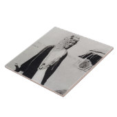 アラビアの服(b/wの写真)のT.E.ローレンス タイル (側面)