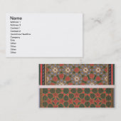 「アラビアの芸術からの天井の装飾の例、ように 名刺 (正面/裏面)