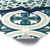 アラビアの装飾的なアズレヨスのタイルパッチワークのイスラム ポスター (角)