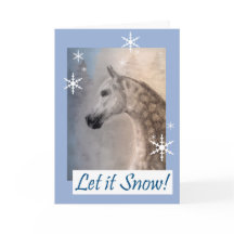 アラビアの馬のクリスマスまたは休日カード