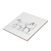 アラビアの馬のセラミックタイル-アラビアの馬 タイル (側面)