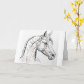 アラビアの馬の一般的な挨拶状 カード (黄色い花)