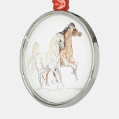 アラビアの馬の優れた円形のオーナメント メタルオーナメント (左)