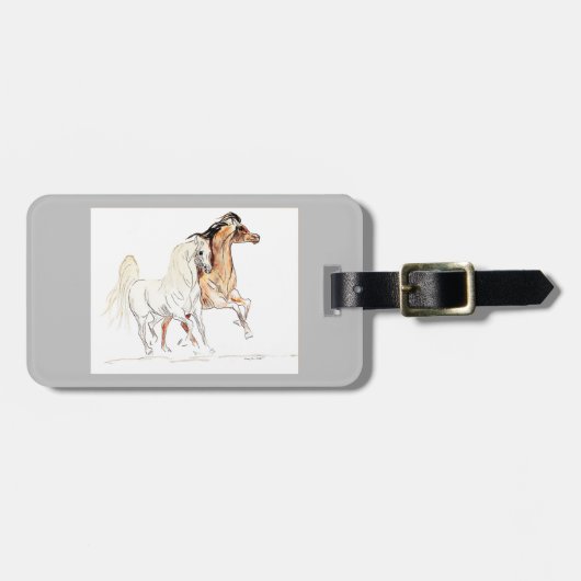 アラビアの馬の荷物のラベル ラゲッジタグ (正面横)