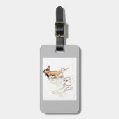 アラビアの馬の荷物のラベル ラゲッジタグ (正面縦)