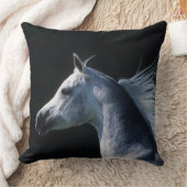 アラビアの馬のHeadshot 2 クッション (ブランケット)