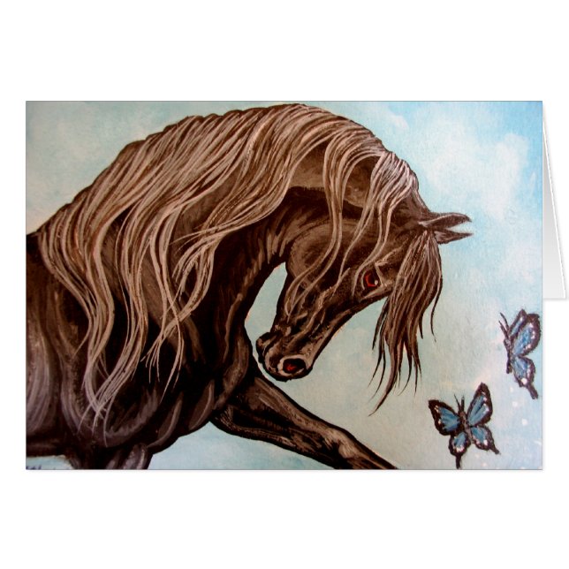 アラビアの馬及び蝶 (正面横)