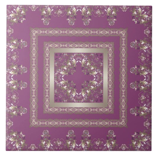 アラビアアンティーク装飾東バロック タイル (正面)