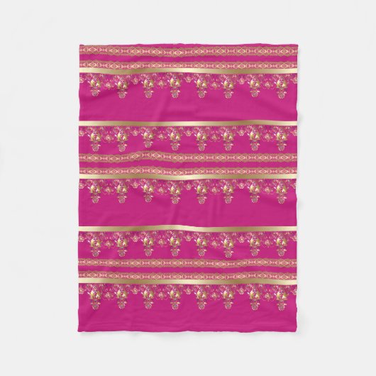 アラビアアンティーク装飾東バロック フリースブランケット (正面)