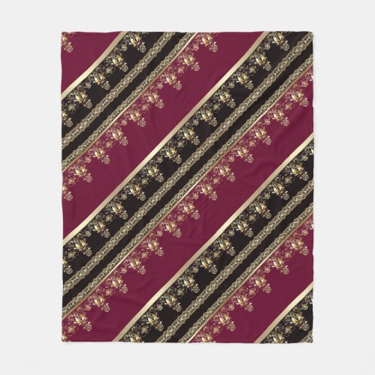 アラビアアンティーク装飾東バロック フリースブランケット (正面)