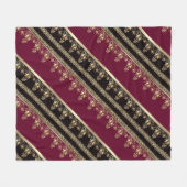 アラビアアンティーク装飾東バロック フリースブランケット (正面(横))