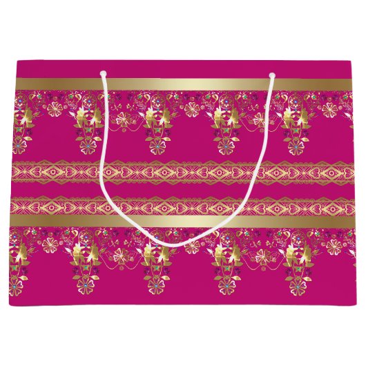 アラビアアンティーク装飾東バロック ラージペーパーバッグ (正面)