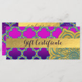 アラビアインディアンモロッコテーマギフト券 (正面/裏面)