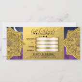 アラビアインディアンモロッコテーマギフト券 (裏面)